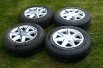 Kola 165/70 R13, 4 kusy - letní pneumatiky, alu disky Škoda