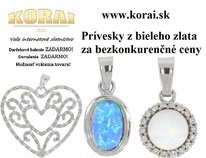 Prívesky z bieleho zlata od - KORAI